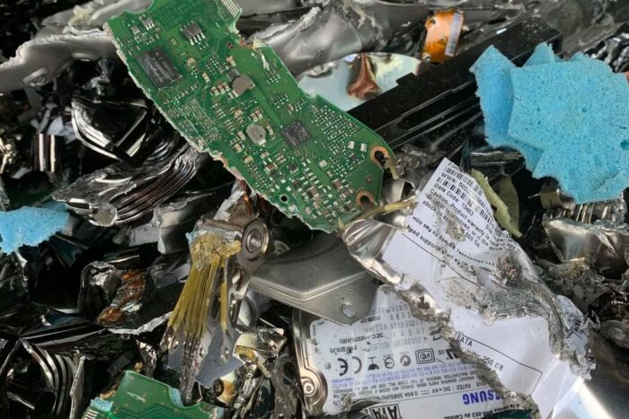 Shredded hard drives