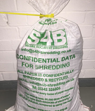 Document Shredding - ad hoc bag service